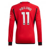 Camiseta Manchester United Rasmus Hojlund #11 Primera Equipación Replica 2023-24 mangas largas